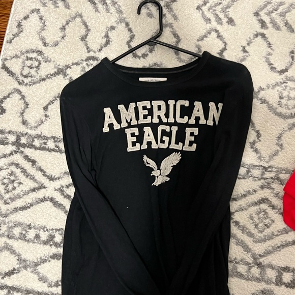 Black American Eagle Long Sleeve-T - Picture 1 of 2